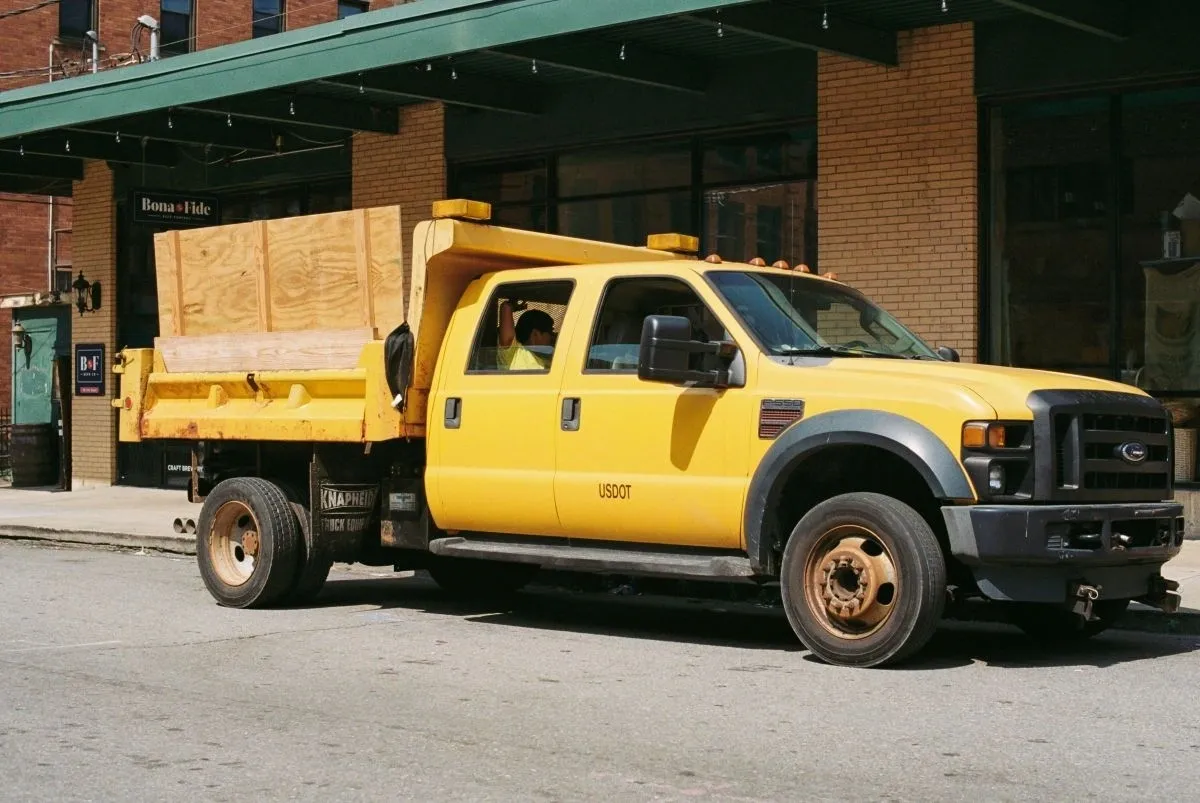 yellow worktruck